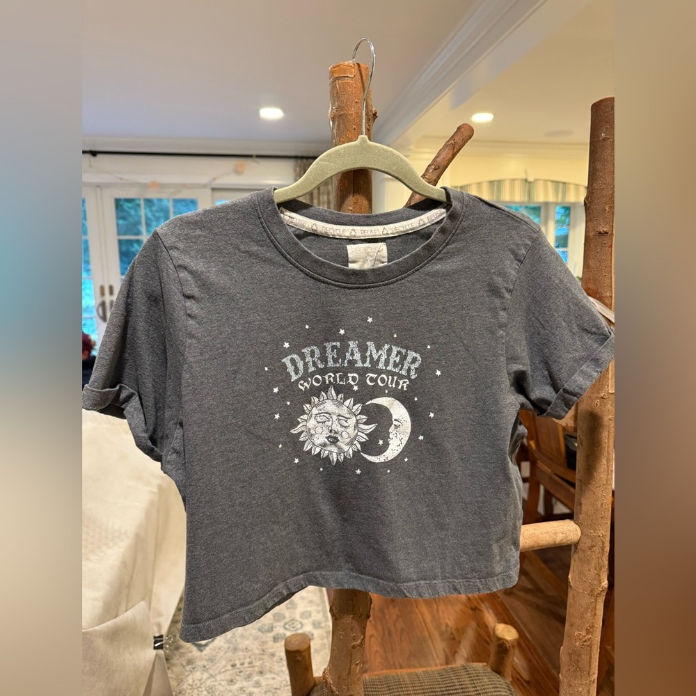 3/$10 Bundle Dreamer World Tour Gray Crop Top